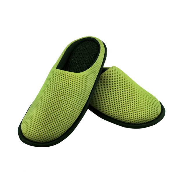 【Softwalk】全包式舒壓無聲室內拖鞋/青蘋果綠