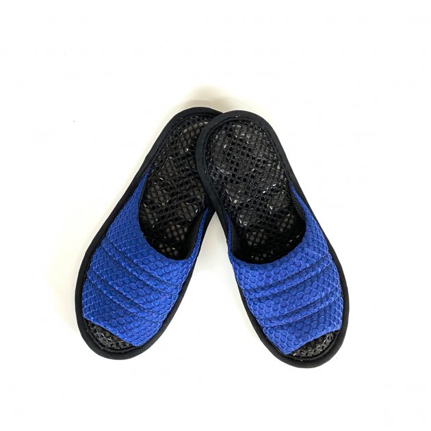 【Hoof】頂級氣墊舒壓硬底室內拖鞋/寶藍/微包款/SP-1602US22T-Bbu