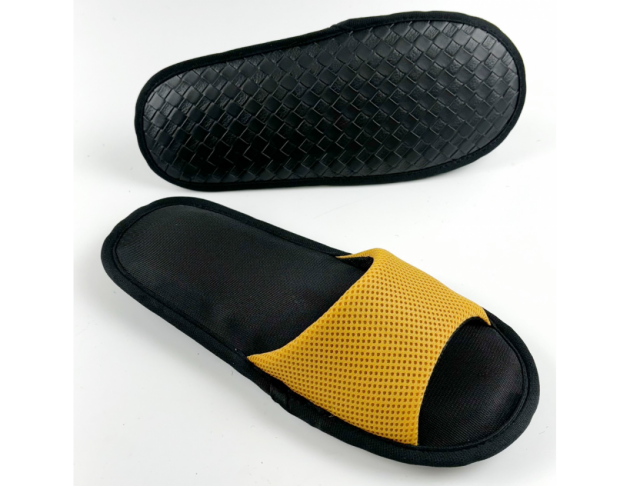 【Softwalk】室內低均壓全片式動能氣墊拖鞋/三明治網布款/香檳色/ SP-2402EC-M