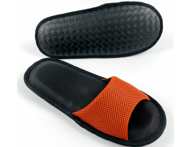 【Softwalk】室內低均壓全片式動能氣墊拖鞋/三明治網布款/橘色/ SP-2402EC-M